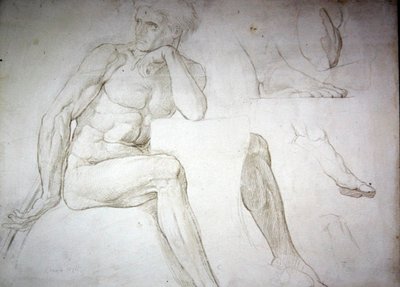 Estudios de desnudo masculino de William Blake Richmond
