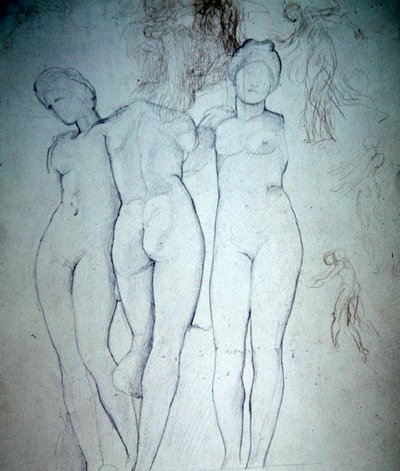 Tres desnudos de William Blake Richmond