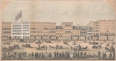 Vista de Park Place, Nueva York, desde Broadway hasta Church Street, lado norte, 1854 de William Boell