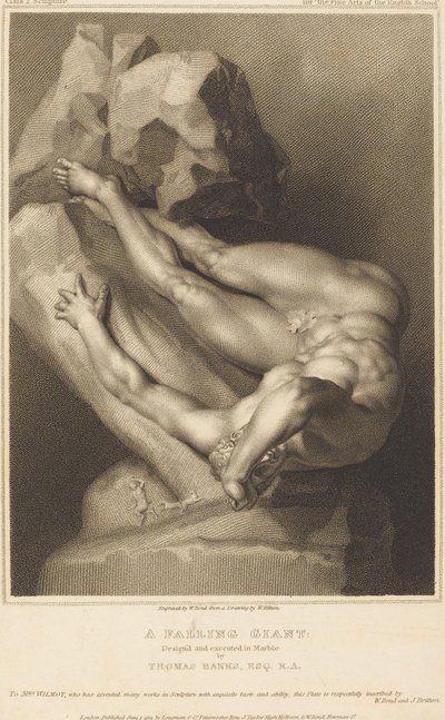 Un gigante cayendo de William Bond after William Hilton I after Thomas Banks