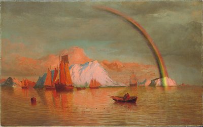 Atardecer ártico con arco iris, 1877 de William Bradford