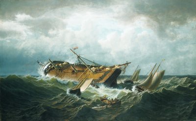 Naufragio frente a Nantucket después de una tormenta de William Bradford