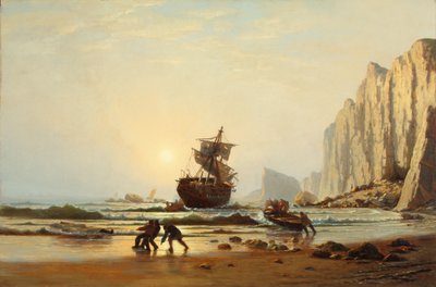Náufrago frente al Labrador 1867 (Óleo sobre lienzo) de William Bradford