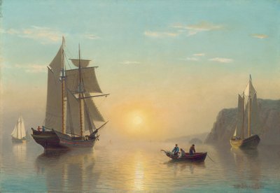 Calma al Atardecer en la Bahía de Fundy, c.1860 de William Bradford