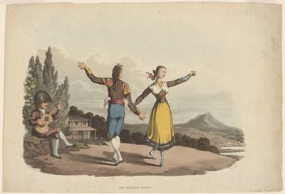 El baile de las boleras, grabado por John Heaviside Clark, c.1810-19 de William Bradford