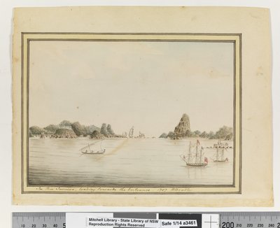 En Río de Janeiro, mirando hacia la Entrada. 1787 (detalle) de William Bradley