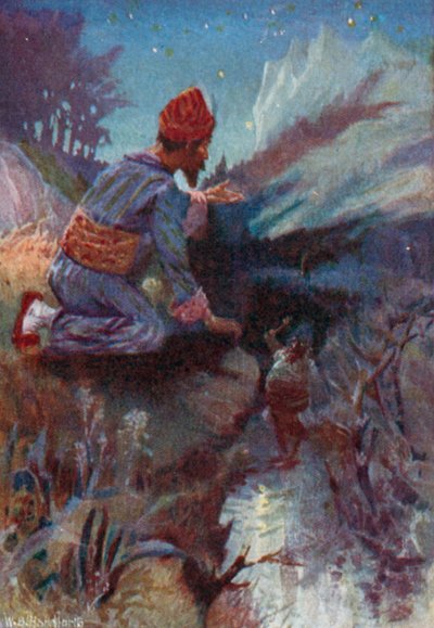 Ilustración para Vathek, An Arabian Tale, de William Beckford (litografía en color) de William Bradshaw Handforth