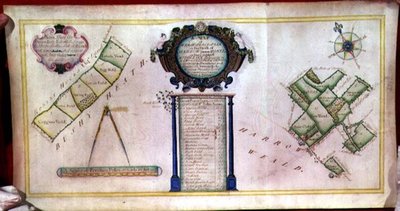 Archivo 2420 Mapa de Mease Place Farm en la parroquia de Harrow, perteneciente a New College, Oxford de William Brasier