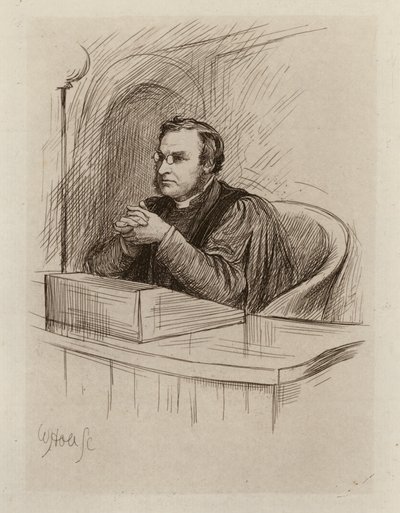 Archibald Hamilton Charteris, Profesor de Crítica Bíblica y Antigüedades Bíblicas (grabado) de William Brassey (after) Hole