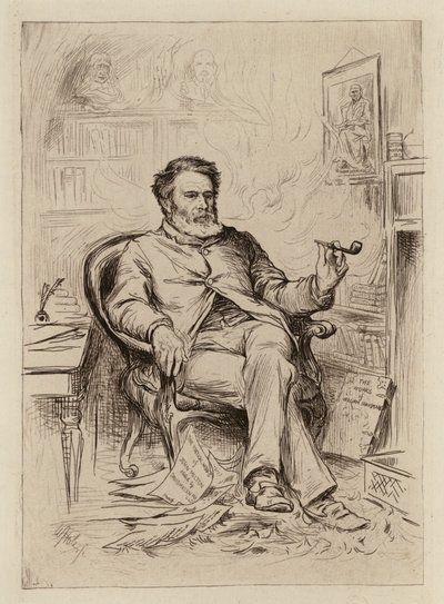 David Masson, Profesor de Retórica y Literatura Inglesa (grabado) de William Brassey (after) Hole