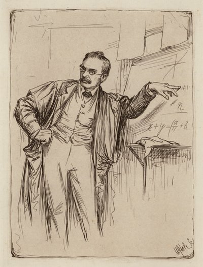 George Chrystal, profesor de matemáticas (grabado) de William Brassey (after) Hole