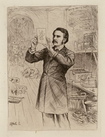 James Cossar Ewart, Profesor de Historia Natural (grabado) de William Brassey (after) Hole
