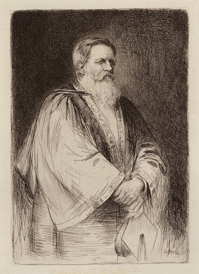 Sir Stafford Henry Northcote, Lord Rector (grabado) de William Brassey (after) Hole