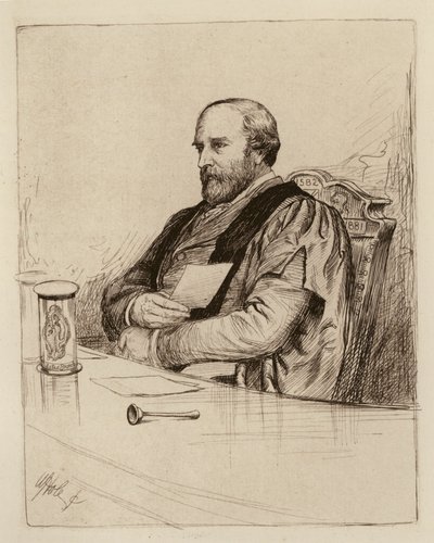 Thomas Grainger Stewart, Profesor de la Práctica de la Física (grabado) de William Brassey (after) Hole