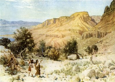 El campamento de David en Ein Gedi donde se escondió de William Brassey Hole