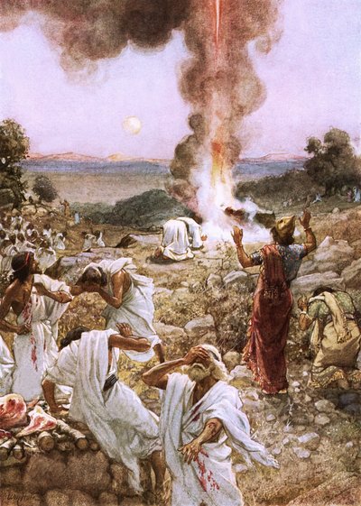El sacrificio de Elías en el monte Carmelo de William Brassey Hole