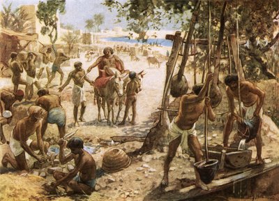 Israelitas haciendo ladrillos en Egipto de William Brassey Hole