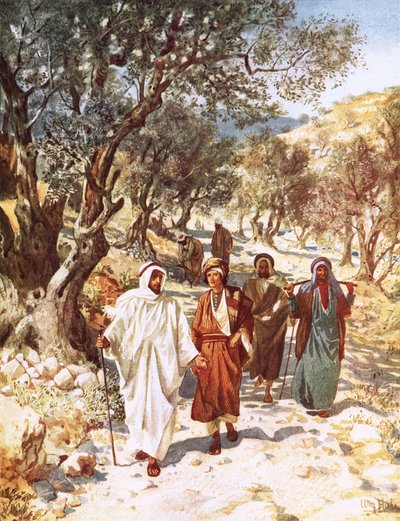 Jesús y sus discípulos viajando a Galilea de William Brassey Hole