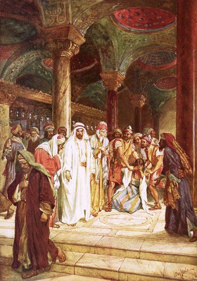 Jesús y la mujer sorprendida en adulterio de William Brassey Hole