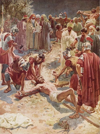 Jesús siendo crucificado de William Brassey Hole