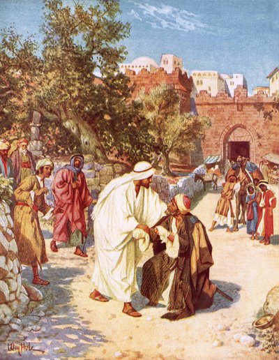 Jesús sanando a un leproso de William Brassey Hole