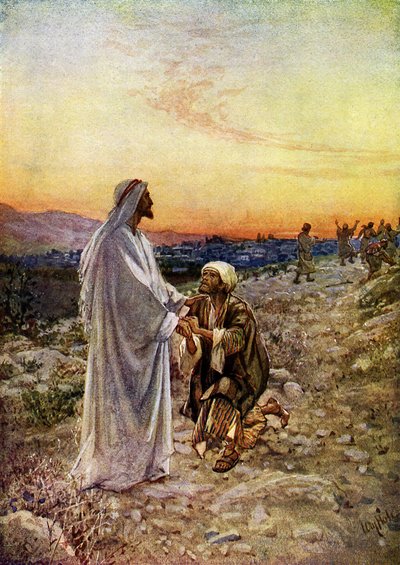 Jesús cura a los leprosos en Samaria - Biblia, Nuevo Testamento de William Brassey Hole