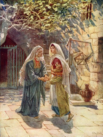 María va a la casa de Zacarías - Biblia de William Brassey Hole