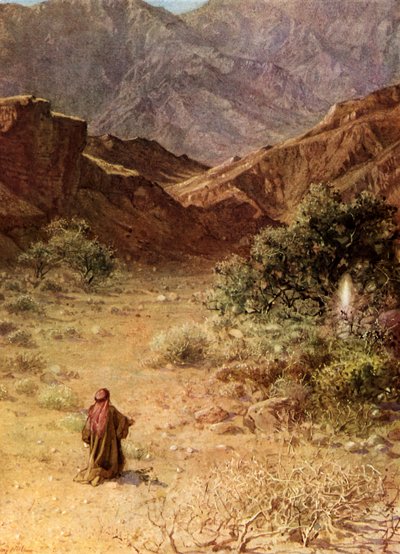 Moisés y la zarza ardiente de William Brassey Hole