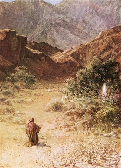 Moisés y la zarza ardiente de William Brassey Hole