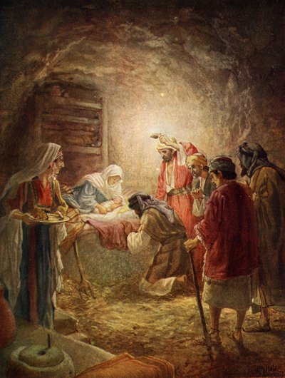 Escena de la Natividad - Biblia de William Brassey Hole