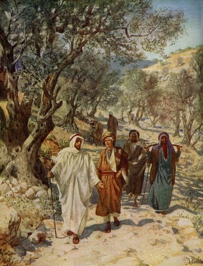 Felipe y Natanael se convierten en discípulos de Jesús - Biblia de William Brassey Hole