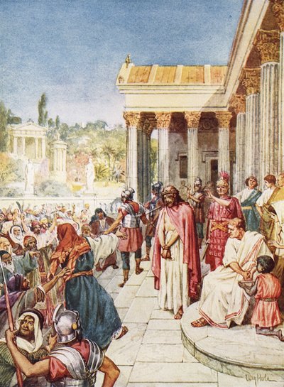 Pilato entregando a Jesús para ser crucificado de William Brassey Hole