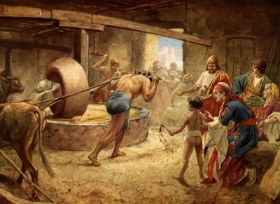Sansón moliendo en la prisión de Gaza de William Brassey Hole