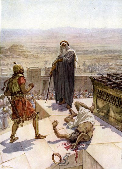 Samuel mata a Agag en Gilgal - Biblia de William Brassey Hole