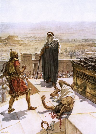 Samuel matando a Agag ante el Señor en Gilgal de William Brassey Hole