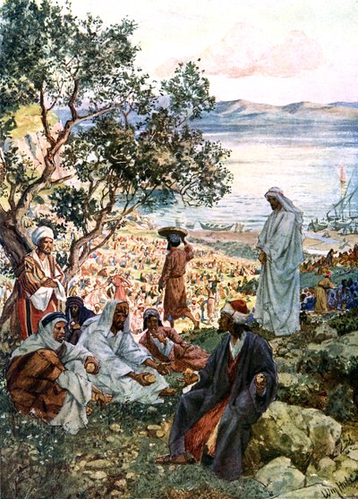 La alimentación de los cinco mil - Biblia de William Brassey Hole