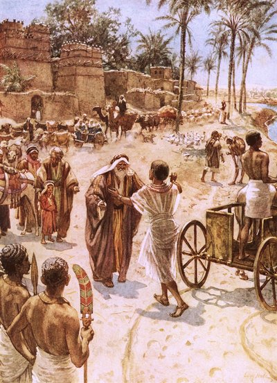 El encuentro de Jacob y José en Egipto de William Brassey Hole