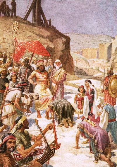 La sumisión de Conías a Nabucodonosor, 587 a.C. de William Brassey Hole