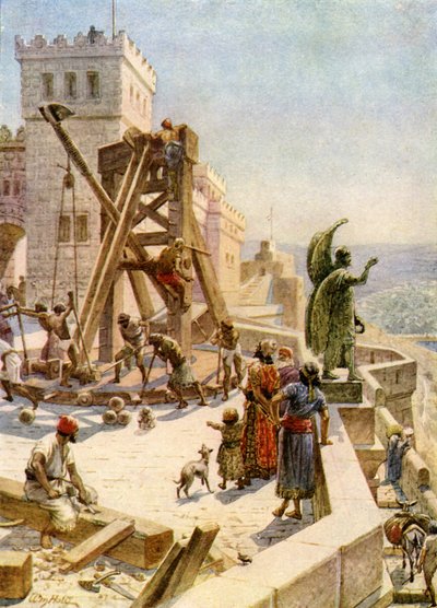 Uzías erige máquinas de guerra en las murallas de William Brassey Hole