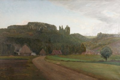 Cerca del pueblo de Crecy, Francia de William Bright Morris