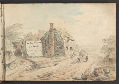 Paisaje con Hamlet y carro de William Brockedon