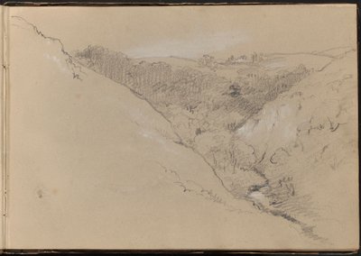 Paisaje con colinas y bosque de William Brockedon