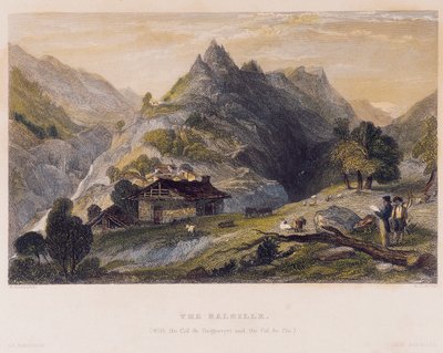 Vista del balsille (basille) con el Col de Guignevert y el Col de Pis de William Brockedon