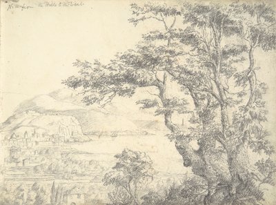 recto: Vista de Niza desde las colinas del oeste de William Brockedon