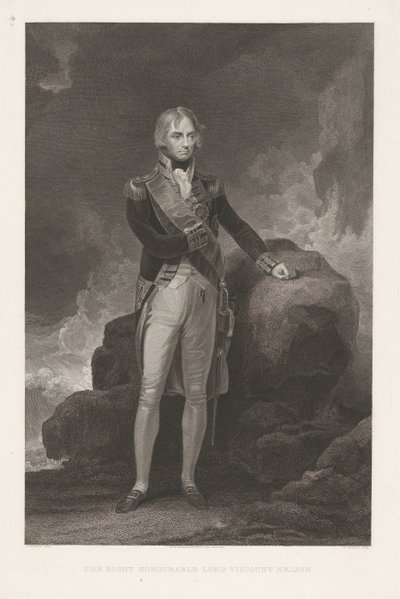 Portret de Horatio Nelson El Muy Honorable Lord Vizconde Nelson (título sobre el objeto) de William Bromley (I)