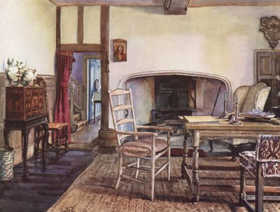 Decoración interior: Un vestíbulo blanco (litografía en color) de William Bruce Ellis Ranken