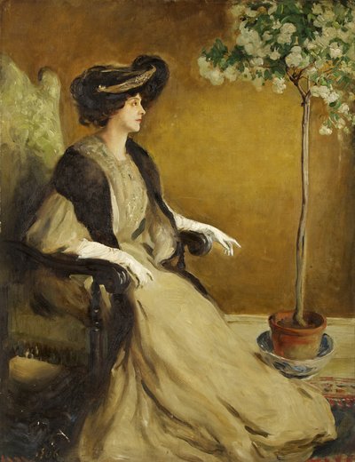 Retrato de la Sra. Patrick Campbell de William Bruce Ellis Ranken