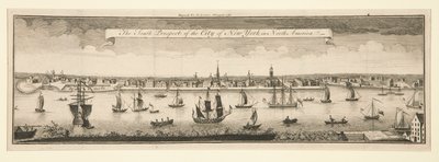 La perspectiva sur de la ciudad de Nueva York en América del Norte de William Burgis