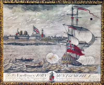 A Su Excelencia John Montgomerie Esq. (Vista de Fort George) de William Burgis