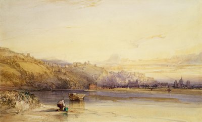 Orillas del río Saona, Lyon de William Callow
